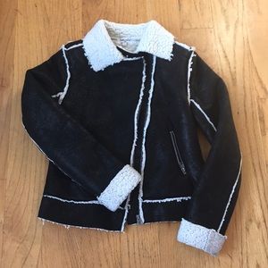 Splendid Coat Size 7/8 Sparkle Black and White